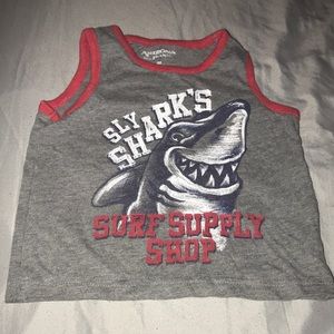 Gray tank top for baby boy